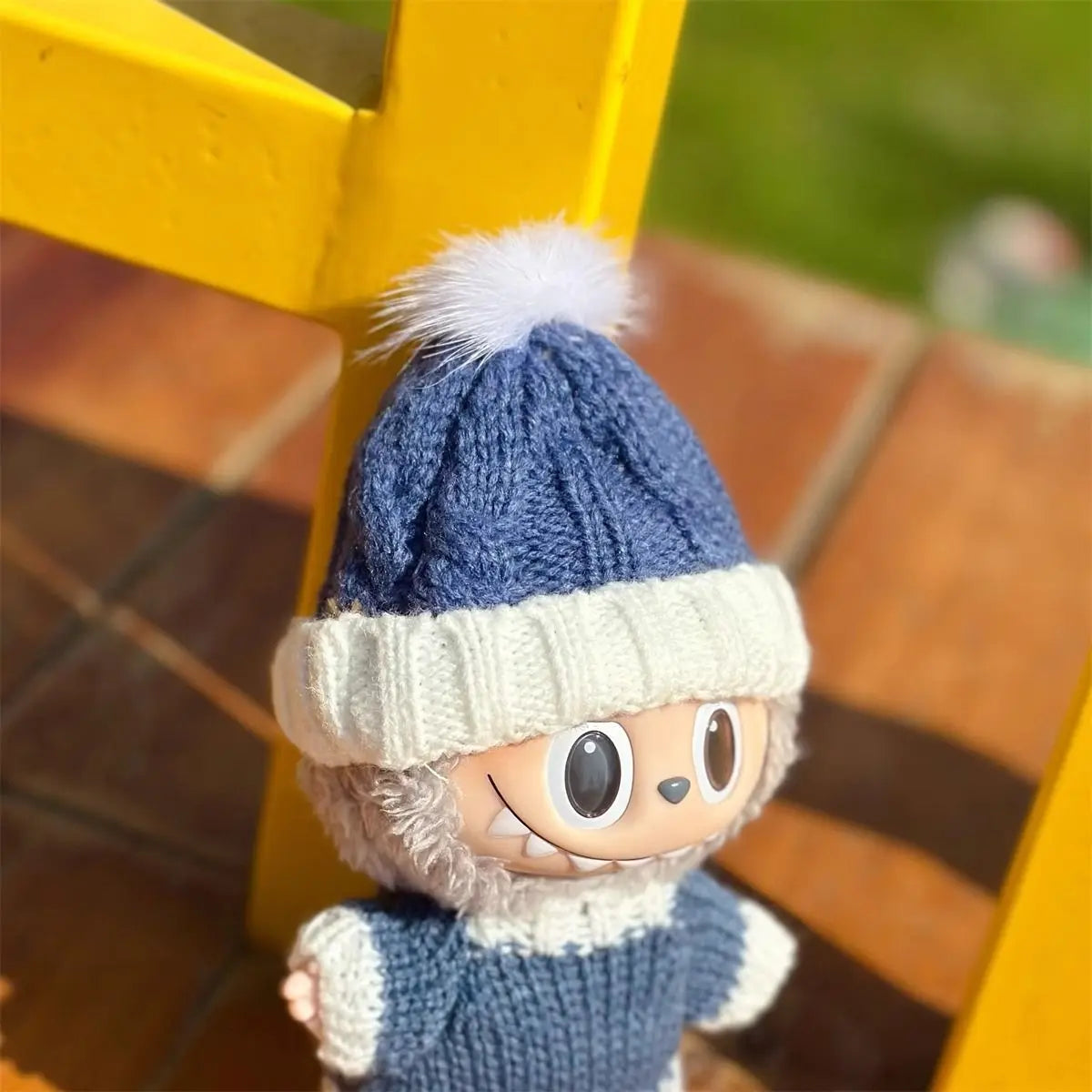 Colorful Wool Hat for 17cm Labubu Dolls