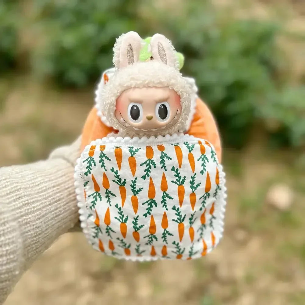 Mini Pillows & Sleeping Bag for 17cm Labubu Dolls | Cozy Bedtime Accessory
