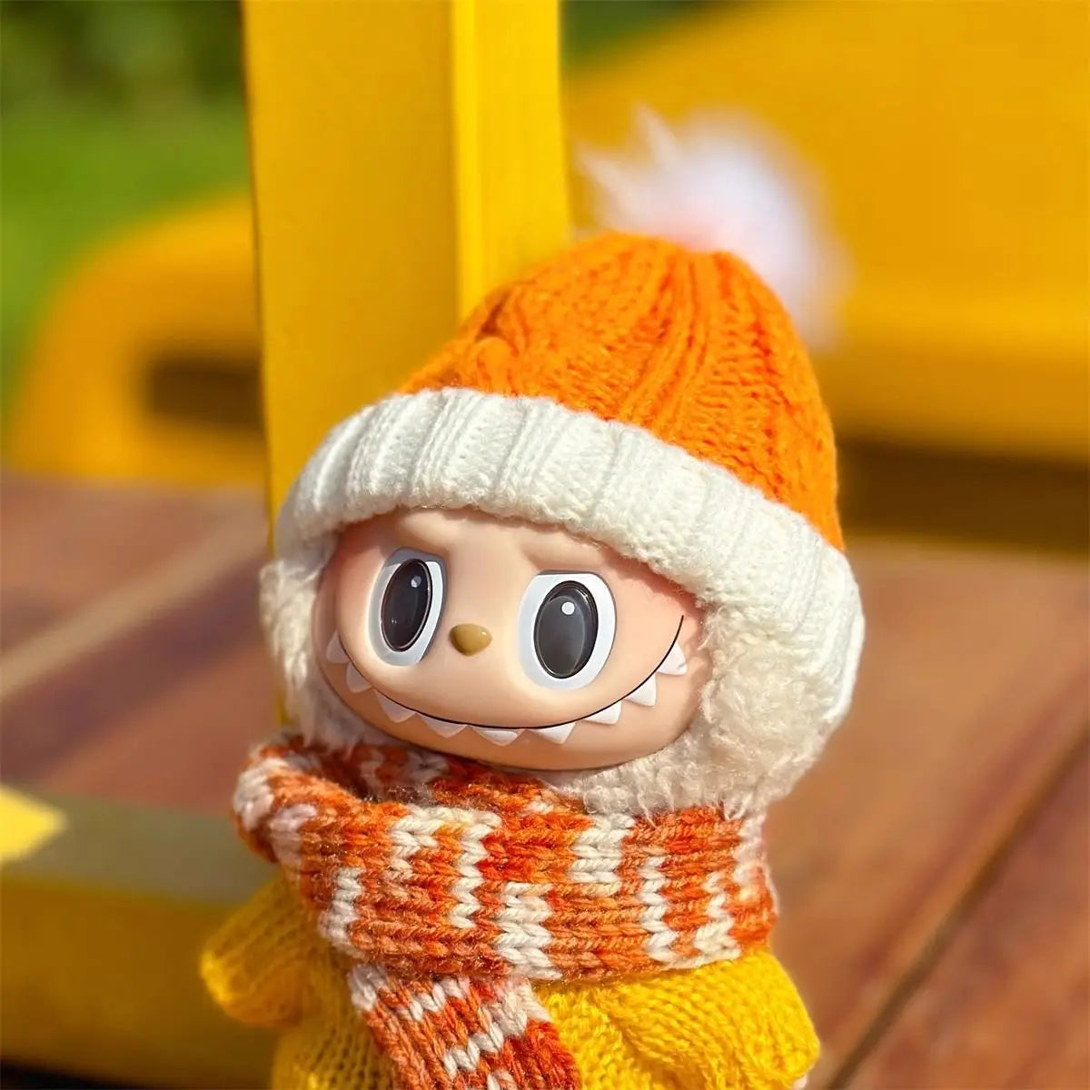 Colorful Wool Hat for 17cm Labubu Dolls